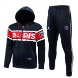 Sweat Shirt Capuche Paris Saint Germain 2022 Noir Rouge Pas Cher