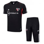 Maillot De Foot Entrainement Sao Paulo Ensemble Complet 2023-2024 Noir