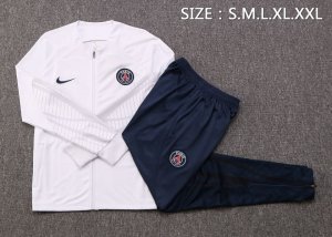 Survetement Paris Saint Germain 2023 Blanc Bleu Pas Cher