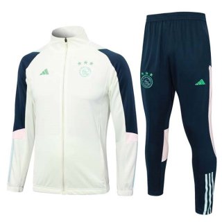 Survetement Ajax 2023-2024 Blanc Bleu