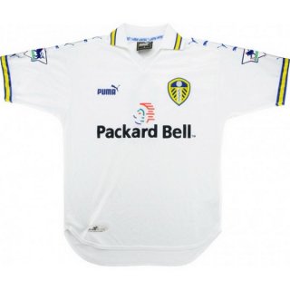 Thailande Maillot De Foot Leeds United Domicile Retro 1999 2000 Blanc Pas Cher