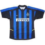 Thailande Maillot De Foot Inter Milan Domicile Retro 2002 2003 Bleu Pas Cher