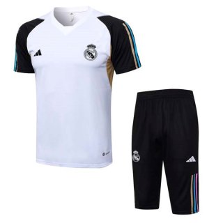 Maillot De Foot Entrainement Real Madrid Ensemble Complet 2023-2024 Blanc