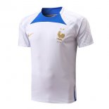 Maillot De Foot Entrainement France 2022-2023 Blanc Pas Cher