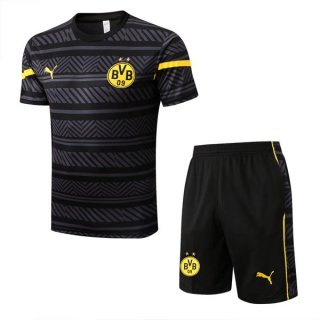 Maillot De Foot Entrainement Borussia Dortmund Ensemble Complet 2022-2023 Gris Pas Cher