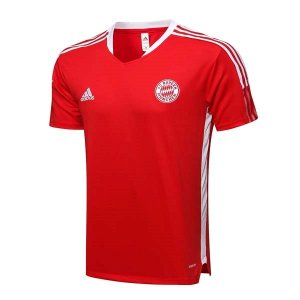 Maillot De Foot Entrainement Bayern Munich Ensemble Complet 2022 Rouge Noir Pas Cher