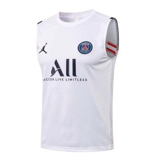 Maillot De Foot Paris Saint Germain Sans Manches 2022 Blanc Pas Cher