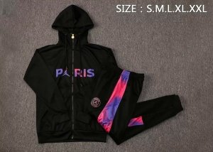 Sweat Shirt Capuche PSG 2021-2022 Noir Purpura Pas Cher