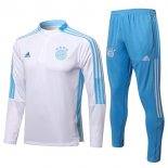 Survetement Training Bayern Munich 2022 Blanc Bleu Pas Cher