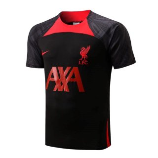 Maillot De Foot Entrainement Liverpool 2022-2023 Noir Rouge Pas Cher