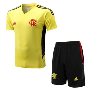 Maillot De Foot Entrainement Flamengo Ensemble Complet 2022-2023 Jaune Pas Cher