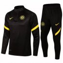 Survetement Chelsea 2021-2022 Noir Jaune Pas Cher