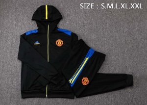 Sweat Shirt Capuche Manchester United 2021-2022 Noir Pas Cher