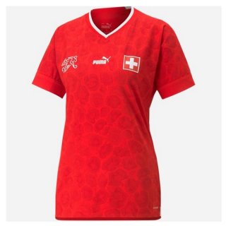 Thailande Maillot De Foot Suisse Femme Euro 2022 Rouge Pas Cher