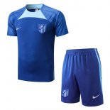 Maillot De Foot Entrainement Atletico Madrid Ensemble Complet 2022-2023 Bleu Pas Cher