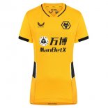 Thailande Maillot De Foot Wolves Domicile Femme 2021-2022 Jaune Pas Cher