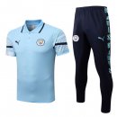 Polo Manchester City Ensemble Complet 2022-2023 Bleu Pas Cher