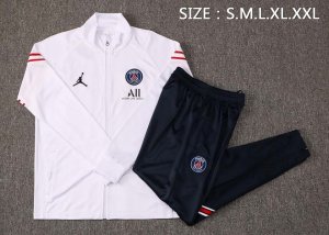 Survetement Paris Saint Germain 2022 Blanc Noir Pas Cher