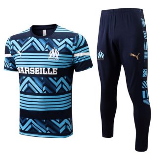 Maillot De Foot Marseille Ensemble Complet 2022-2023 Bleu Pas Cher