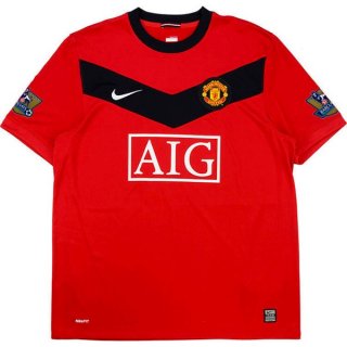 Thailande Maillot De Foot Manchester United Domicile Retro 2009 2010 Rouge Pas Cher