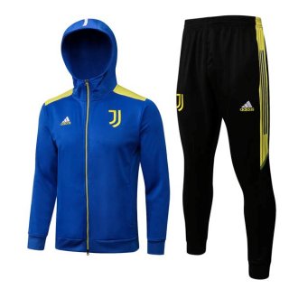 Sweat Shirt Capuche Juventus 2022-2023 Bleu Pas Cher