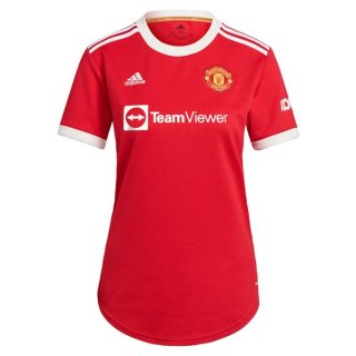 Thailande Maillot De Foot Manchester United Domicile Femme 2021-2022 Rouge Pas Cher