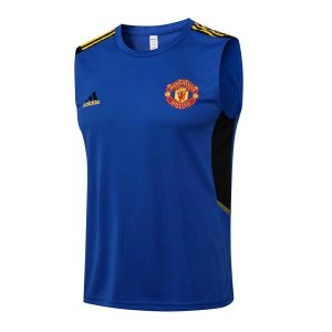 Maillot De Foot Manchester United Sans Manches 2022 Bleu Pas Cher