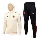 Sweat Shirt Capuche Manchester United 2023-2024 Jaune