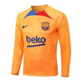 Survetement Training Barcelone Top 2023 Orange Pas Cher