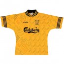 Thailande Maillot De Foot Liverpool Exterieur Retro 1994 1996 Jaune Pas Cher