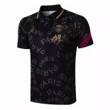 Polo Paris Saint Germain 2021-2022 Noir Jaune Pas Cher