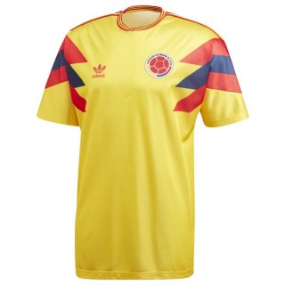 Thailande Maillot De Foot Columbia Domicile Retro 1990 Jaune Pas Cher