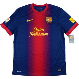 Thailande Maillot De Foot Barcelone Domicile Retro 2012 2013 Bleu Rouge Pas Cher