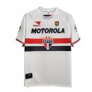 Thailande Maillot De Foot Sao Paulo Domicile Retro 1999 2000 Blanc Pas Cher