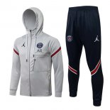 Sweat Shirt Capuche Paris Saint Germain 2022 Gris Pas Cher