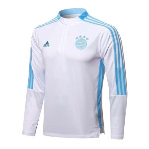 Survetement Training Bayern Munich 2022 Blanc Bleu Pas Cher