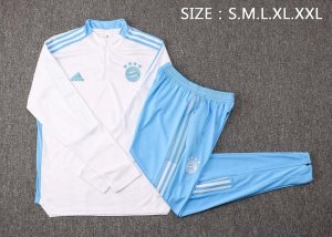 Survetement Training Bayern Munich 2022 Blanc Bleu Pas Cher