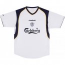 Thailande Maillot De Foot Liverpool Exterieur Retro 2001 2003 Blanc Pas Cher