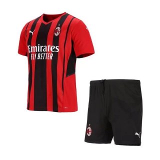 Maillot De Foot AC Milan Domicile Enfant 2021-2022 Rouge Pas Cher