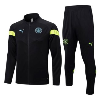 Survetement Manchester City 2022-2023 Noir Jaune Pas Cher