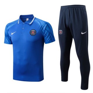 Polo PSG Ensemble Complet 2022-2023 Bleu Pas Cher