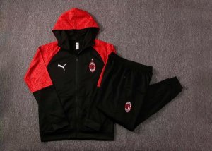 Sweat Shirt Capuche AC Milan 2021-2022 Rouge Noir Pas Cher