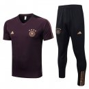 Maillot De Foot Entrainement Allemagne Ensemble Complet 2022-2023 Rouge Noir Pas Cher