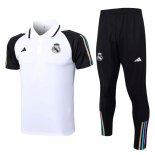 Polo Real Madrid Ensemble Complet 2023-2024 Blanc Noir