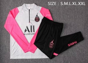 Survetement PSG 2021-2022 Gris Rose Noir Pas Cher