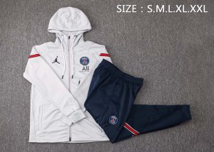 Sweat Shirt Capuche Paris Saint Germain 2022 Gris Pas Cher