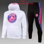 Enfant Sweat Shirt Capuche Paris Saint Germain 2022 Blanc Rose Pas Cher