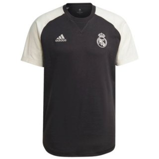 Maillot De Foot Entrainement Real Madrid 2021-2022 Noir Blanc Pas Cher