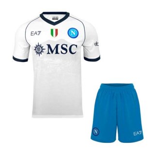 Maillot Naples Exterieur Enfant 2023-2024 Blanc