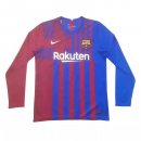 Thailande Maillot De Foot Barcelone Domicile ML 2021-2022 Rouge Bleu Pas Cher